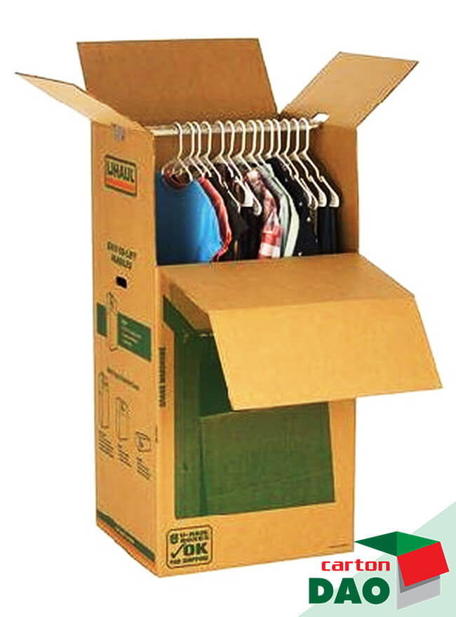 Thùng carton chứa đựng quần áo