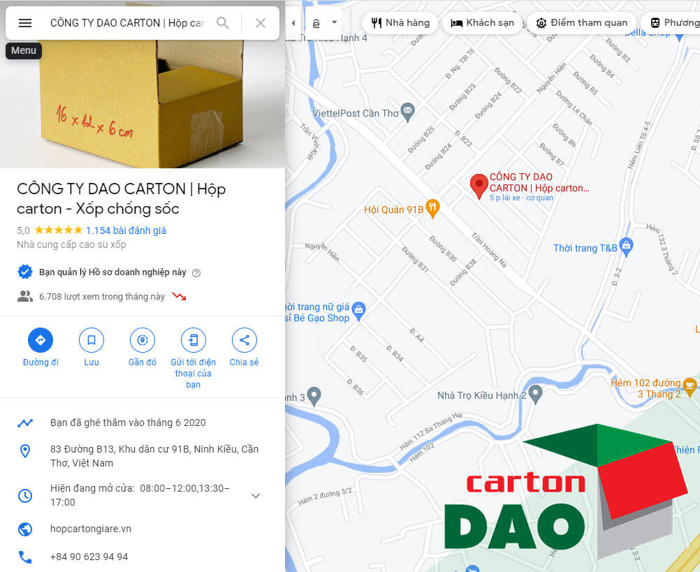 Hộp carton giá rẻ - Đào Carton - hopcartongiare.vn