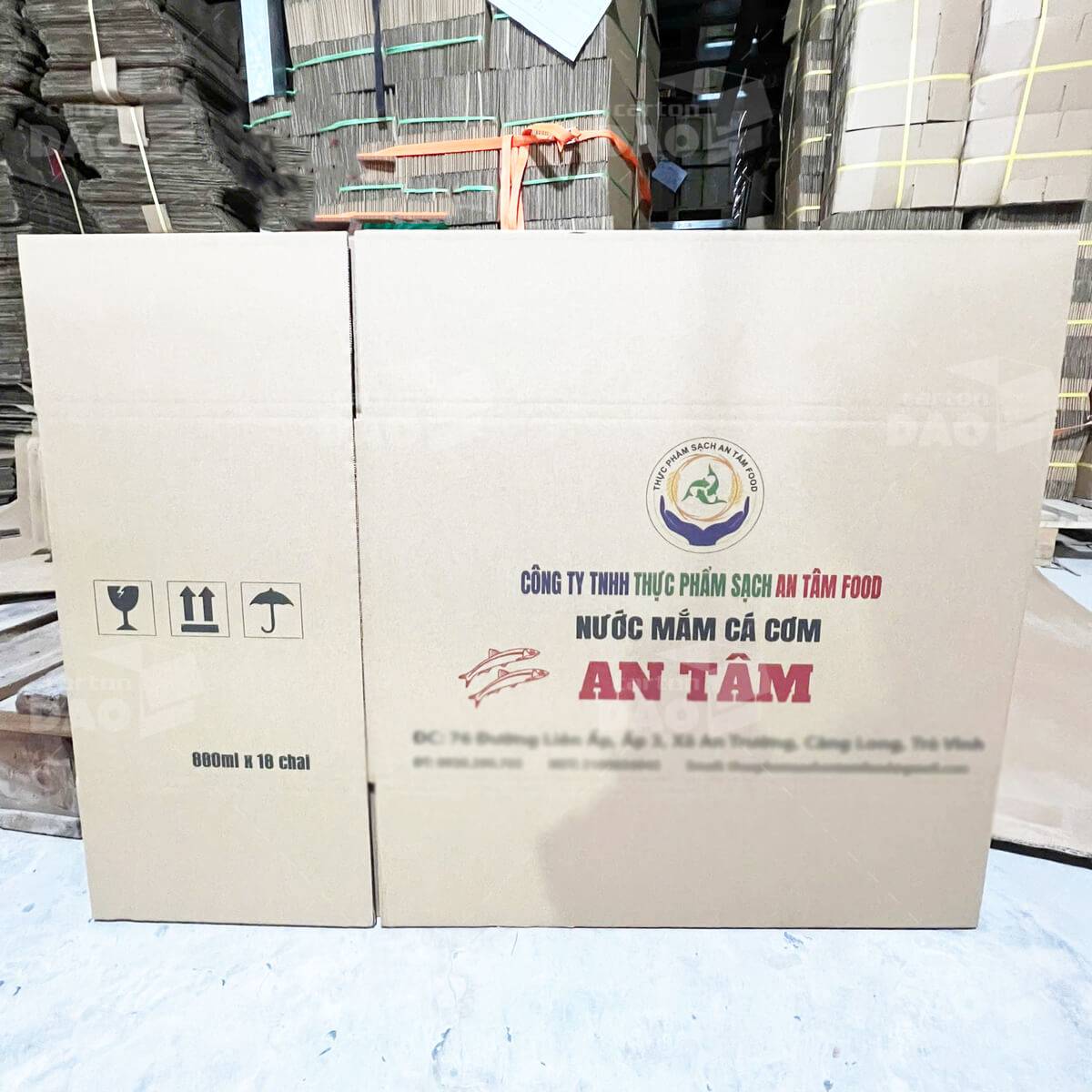 Thùng carton đựng nước mắm