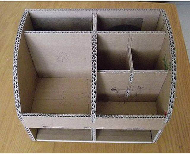Cách làm hộp đựng đồ trang điểm bằng bìa cứng