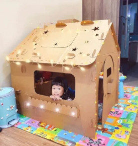 Cách làm nhà bằng thùng Carton sáng tạo độc đáo cho bé yêu