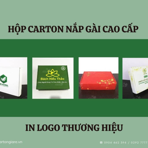 Top Các Mẫu Hộp Carton Nắp Gài In Logo Thương Hiệu Cao Cấp 2024