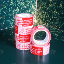 6 cuộn băng keo hàng dễ vỡ trắng đỏ quay video