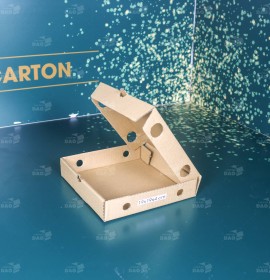 Hộp carton nắp gài 19x19x4 cm đựng Pizza