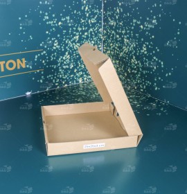 Hộp carton nắp gài 25x25x4 cm đựng pizza